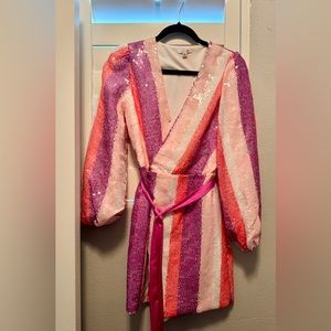 Sequin Mini Pink Dress